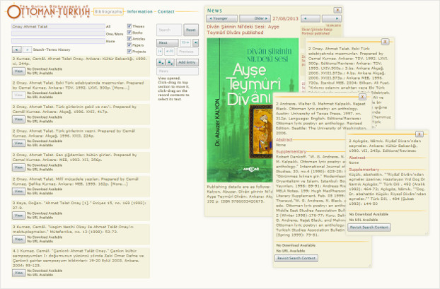 Screen-shot of Ottoman-Literature site